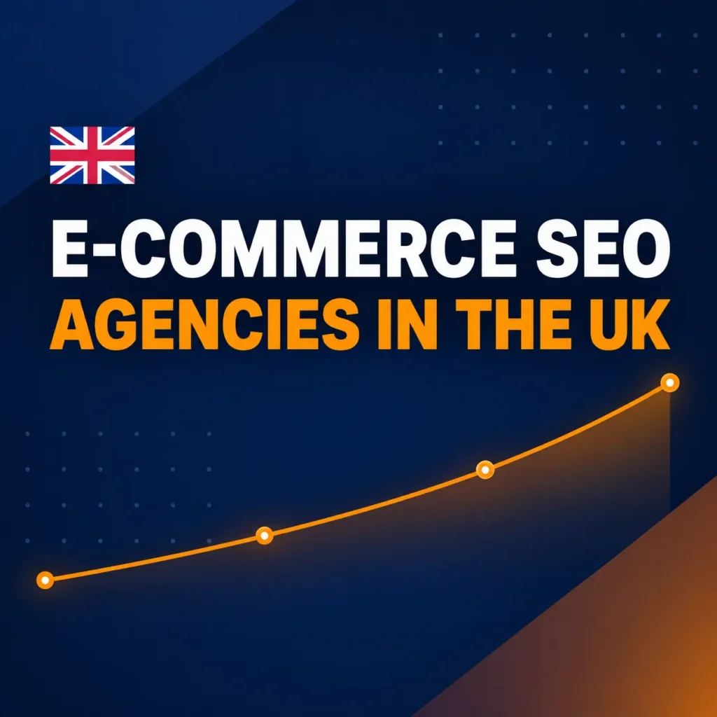 Featured image for an article on ecommerce SEO Agency UK, showing a growth chart