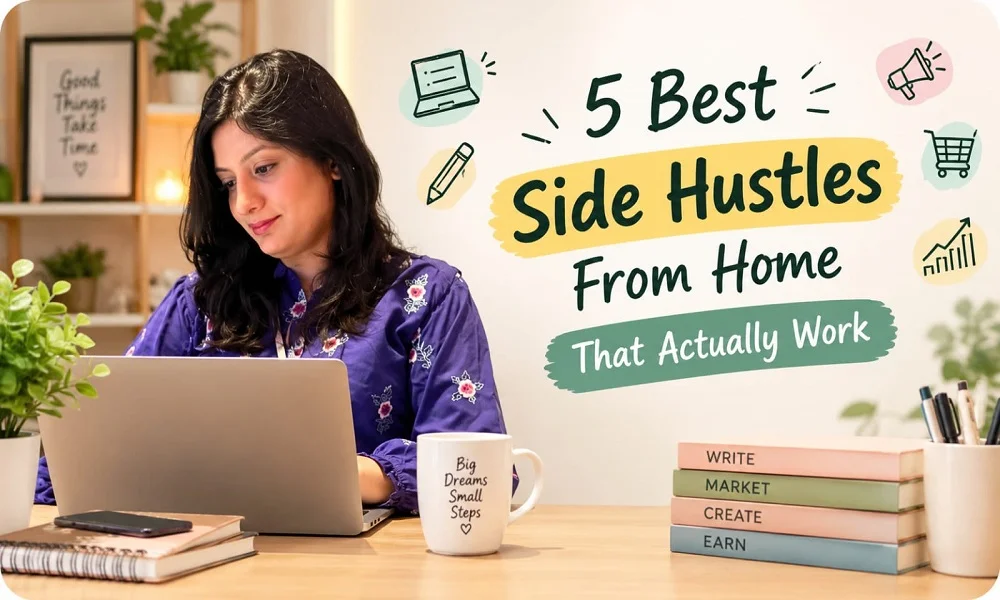 5 best side hustles from home that actually work